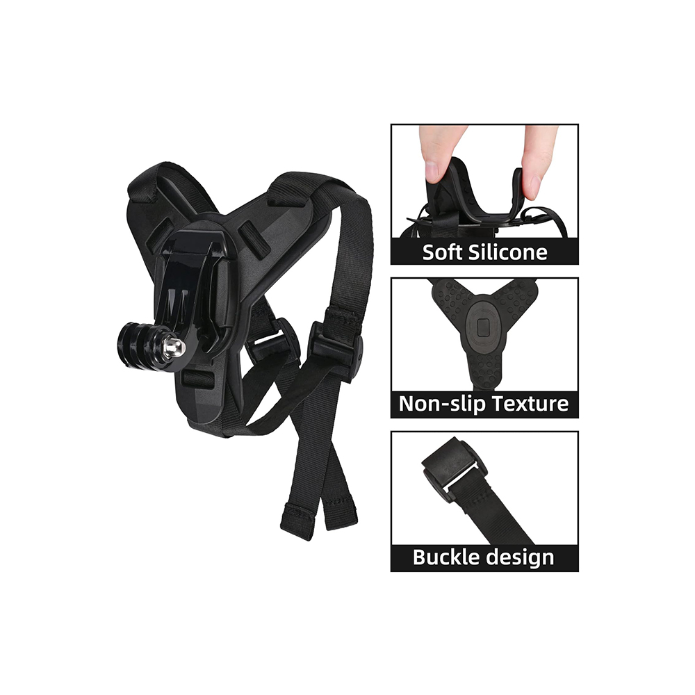 Support de Casque Moto, Fixation mentonnière pour camera