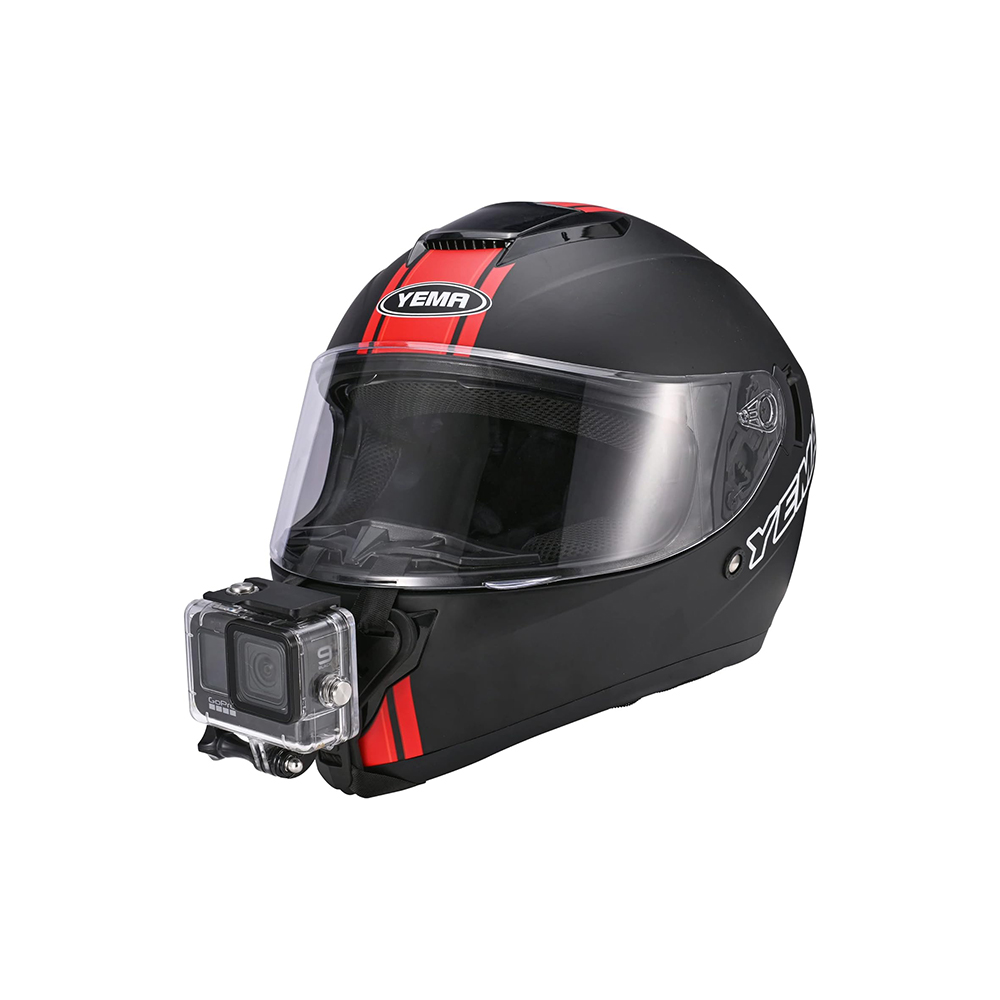 Support de Casque Moto, Fixation mentonnière pour camera