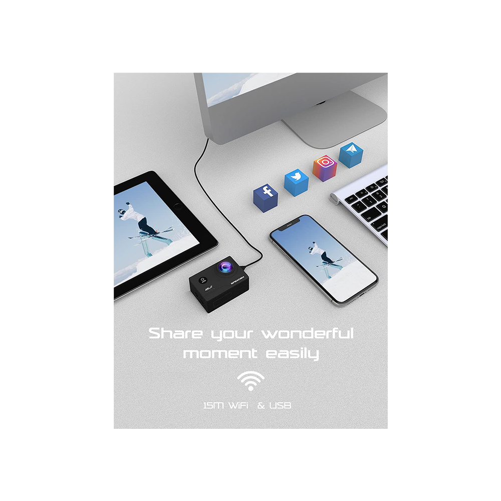 Apexcam M1-AIR: Caméra d'action 4K