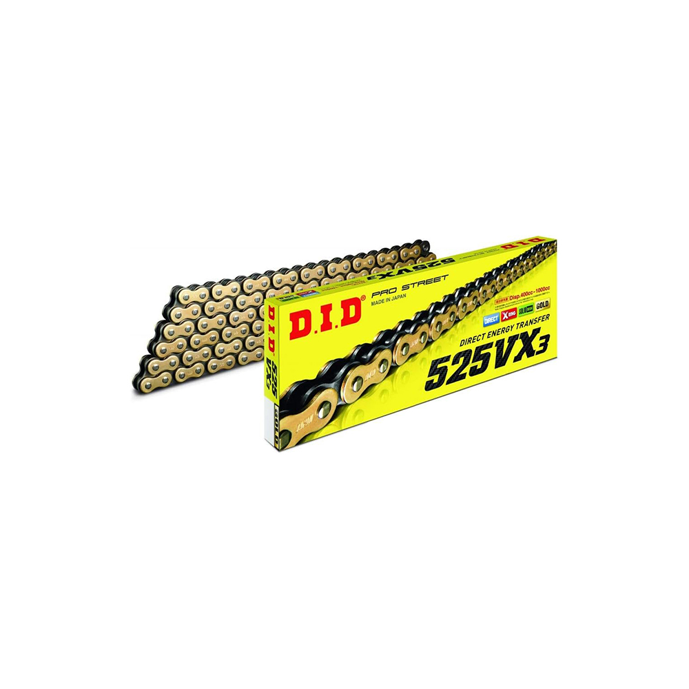 Chaîne DID 57VX3 - Longueur : 118 maillons avec joint rivet (ZJ)